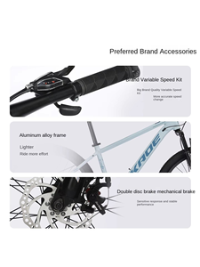 Vente directe d'usine Vélo <span class=keywords><strong>VTT</strong></span> Vélo de montagne en alliage d'aluminium pas cher Frein à disque hydraulique Vélo pour adultes - Product Image 3