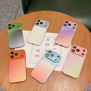 <span class=keywords><strong>Coque</strong></span> Électroplaquée Dégradée Colorée Effet Givré pour <span class=keywords><strong>iPhone</strong></span> 13 <span class=keywords><strong>14</strong></span> 15 16 17 Pro Max avec Protection d'Objectif et <span class=keywords><strong>Coque</strong></span> Arrière Mate Fine - Product Image 6