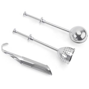 Filtre à thé en forme de boule télescopique en acier inoxydable 304 pour infuser le thé et filtrer le sucre - Product Image 2