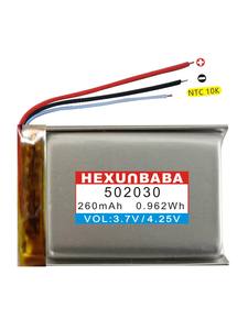 3,7V 260mAh 502030 3-Draht NTC 10K Polymer Li-Ionen-Akku für TWS Smartwatch Ohrhörer Lautsprecher T500 - Product Image 4