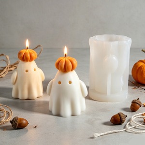 Halloween Ghost Candle Mold Silicone Resin Ornament Mold For DIY Home Decor Making - Product Image 1