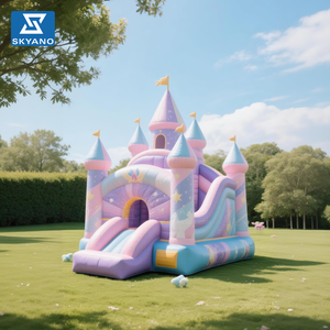 Château gonflable de conte de fées, château gonflable d'intérieur équipé d'un toboggan et d'un trampoline - Product Image 2