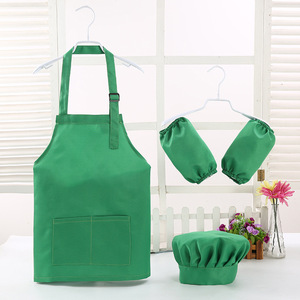 Tablier de travail réglable pour enfants couleur unie étanche Anti-huile cuisine cuisson cuisson peinture bavoirs accessoire d'entretien ménager - Product Image 4