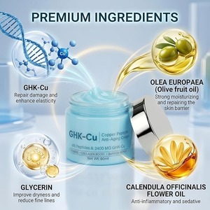 Crema Facial Vegana Antienvejecimiento GHK-CU de Marca Privada 50ml, Cuidado Orgánico con Péptido de Cobre Azul y Nicotinamida Hidratante - Product Image 2