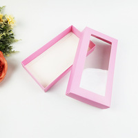 Boîte de bonbons de mariage multicolore OEM boîtes d'emballage cadeau en papier kraft recyclables avec fenêtre en PVC transparent