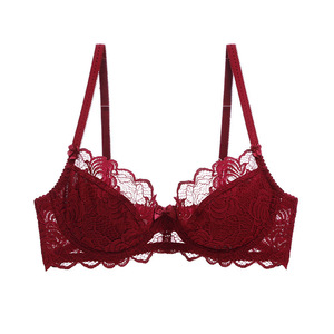 New Fashion Sexy Lace Lingerie Thin Cotton Cup <b>Bra</b> Underwire Breathable Women's <b>Bra</b> - Product Image 6