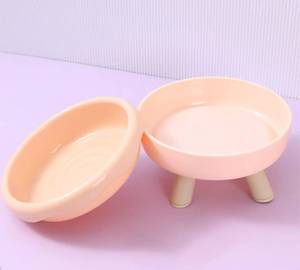 Nieuw product milieuvriendelijke plastic voederbak met vier poten, afneembaar donutvormig ontwerp, origineel verpakt, voor katten (voer en water) - Product Image 5