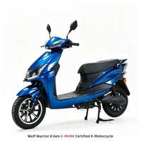 Moto électrique homologuée CE E-MARK pour la route, 8e génération, 1200W, cyclomoteur de banlieue, étanche, batterie lithium longue portée