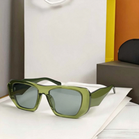 Lunettes de soleil unisexes rétro de marque, populaires, de haute qualité, avec monture carrée dorée, protection UV400, verres dégradés