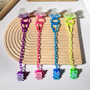 Chupete <span class=keywords><strong>de</strong></span> Silicona Redondo, Suave, Ligero, Libre <span class=keywords><strong>de</strong></span> BPA y No Tóxico, para Bebés Recién Nacidos, con Cadena Antipérdida - Product Image 2