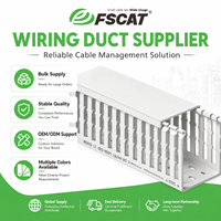 FSCAT W30XH30mm Goulotte de câblage en PVC sans halogène anti-UV 2m à dents fines ouvertes, ignifuge 94V-0 pour le contrôle