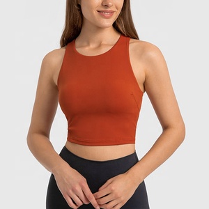 Luluyun Women <strong>Racer</strong> Back Build-in Bra Workout Fitness Running Back Vest Gym Ladies <strong>tank</strong> <strong>Top</strong> With Bra Padding - Product Image 6