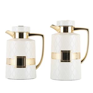 Juego de tetera de estilo árabe, 1000ml, carcasa de plástico, frasco de café interior de vidrio, tetera árabe Dallah - Product Image 1