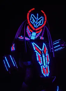 Night Club Robot Led Para Zancos Dj Carnival Party Wear Stilt Robot Led Ballroom Robot Traje para Aluguel