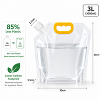 Sachets souples à bec verseur en PE, qualité alimentaire, robustes, durables, recyclables, avec trou de suspension et encoche de déchirement, pour eau, yaourt, huile de cuisson