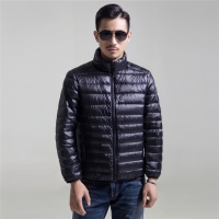 Veste matelassée d'hiver pour homme, style streetwear, respirante, avec logo personnalisé, col montant brillant, fermeture éclair, haute qualité