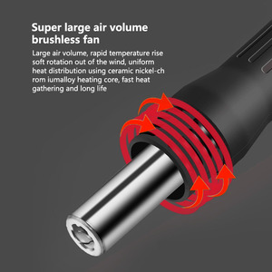 8898 Estação De Retrabalho De Solda <span class=keywords><strong>2</strong></span> em <span class=keywords><strong>1</strong></span> Estação De Solda Multi-função Solda Pistola De Calor De Ferro, Temperatura Ajustável e Volume De Ar - Product Image 6
