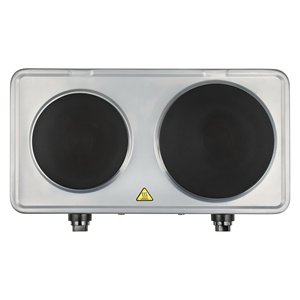 Placa eléctrica 2 zonas (D18,5;15,5cm) Caldos Silver G10122 (46x28x7cm) 2500W - Product Image 2