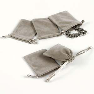 Petite pochette en velours à cordon, double face, pour sacs à main, vêtements, pendentifs en pierres précieuses dans une pochette en velours - Product Image 3