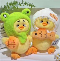 Peluche Canard à Capuche Kawaii, Poupée Canard Jaune Douce et Rembourrée avec Panneau pour Machine à Griffes et Cadeau pour Enfants, Peluche Personnalisée OEM