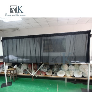 Durable Pipe Stand Pipe and Drape Aluminum Standing Curtain System Black Fabric Backdrop Kit Detachable Minimalist Style - Product Image 6