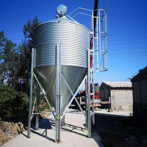 3-50T Silo de stockage de céréales de blé en <span class=keywords><strong>acier</strong></span> silo de matières premières d'alimentation de fond de trémie de tour pour ligne d'alimentation de bétail de ferme de poulet - Product Image 3