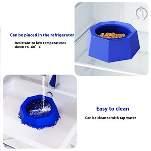 Eco-Friendly Padrão Sólido Silicone Pet <span class=keywords><strong>Bowl</strong></span> Dobrável Alimentador Lento Suprimentos Lamber Mat para Uso Ao Ar Livre Water <span class=keywords><strong>Bowl</strong></span> para Gatos Cães - Product Image 3