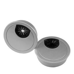 Boîte de gestion de câbles Resonance 60 mm en plastique chromé nacré pour l'organisation des fils de bureau - Product Image 2