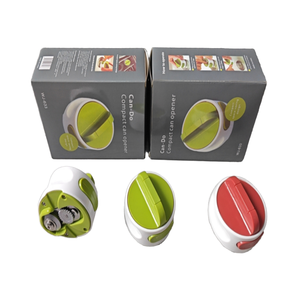 Abrelatas Manual Portátil Moderno, Compacto, Mini, <span class=keywords><strong>para</strong></span> Cocina, con Cuchilla Giratoria de Acero Inoxidable y Tapa de Rosca - Product Image 1