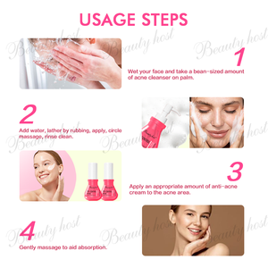 Kit Facial OEM/ODM Beauty Host de 2 Piezas, Refrescante y Control de Grasa, Antiacné, Limpiador Facial de 100g, Crema Facial de 50g, Set de Cuidado Facial Antiacné - Product Image 3