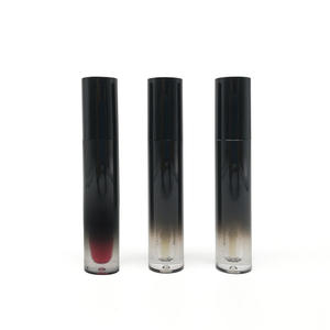 Botol Lip Gloss kilau gradien bulat, tabung plastik Hot Stamping termasuk kuas aplikator untuk kosmetik - Product Image 1