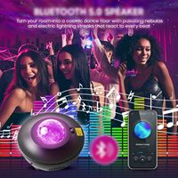 Projecteur Audio LED Veilleuse Connectée Ciel Étoilé Motif Aquatique Lampe de Plafond pour Chambre à Coucher avec Télécommande, Idéal Anniversaire