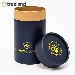 Bocaux à miel personnalisés avec Tube en papier Kraft, boîtes cylindre à Tube carton avec impression à chaud, pièces - Product Image 2