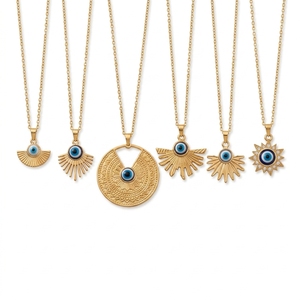 Collar Versátil de Alta Gama con Diseño de Llama Solar y Ojo de Diablo, Cadena de Clavícula de Lujo Ligero, Accesorios de Moda - Product Image 1