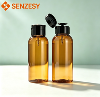 Botol Toner PET Silinder Kosong SENZESY 150ml dengan Cetak Sablon dan Tutup Flip Top untuk Kemasan Lotion, Sampo, Sabun Mandi, dan Kosmetik