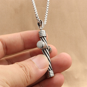 Stainless Steel <b>Cross</b> Pendant Men's Necklace Geometric Design Gift Jewelry 280620 - Product Image 3