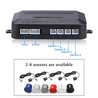 Système de surveillance de stationnement automatique intelligent avec écran LED, détecteur, rétroéclairage, marche arrière, 4 capteurs pour l'assistance au stationnement