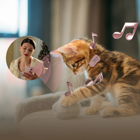 Téléphone pour animaux de compagnie USMILEPET pour chiens et chats avec GPS, lecture de musique, appels bidirectionnels, alertes de santé IA, étanche IP67, en plastique