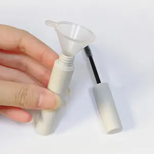 10ml Black Gray Castor Oil Mascara Tube White Eyelash Brush Mascara Wand With Filling Machine