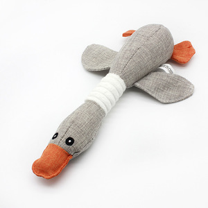 Dog Chew <b>Toys</b> Pet Wild Goose <b>Stuffed</b> Canvas Plush Animal Shaped Dog <b>Toy</b> Linen Squeaky Durable <b>Soft</b> Cotton Dog <b>Toys</b> - Product Image 2