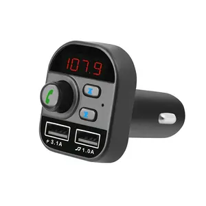 नई एफएम ट्रांसमीटर कार चार्जर MP3 प्लेयर दोहरी यूएसबी पोर्ट के साथ बहु समारोह कार चार्जर