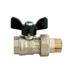 Valvola a sfera con connettore filettato F 1/2 X 1/2 PN 40 per collettori - Product Image 1