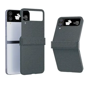 Carbon Fiber Hard PC Phone Case with Hinge Protective Back Cover For Samsung Galaxy Z Flip 5 4 5G Find N3 N2 Flip