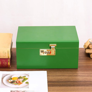 Hút Phụ kiện thêm lưu trữ lớn hộp thảo mộc tổ chức mùi bằng chứng bị khóa tre Stash box với cán khay - Product Image 3