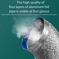 Tuyau d'évacuation flexible en aluminium de grand diamètre, conduit de cheminée, tuyau de ventilation pour hotte aspirante et unité extérieure de climatiseur
