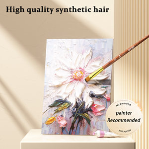 En gros <span class=keywords><strong>Meilleur</strong></span> 6 Pcs Peinture Art Pinceaux Manche En Bois Plat Rond Artiste Brosse Ensemble <span class=keywords><strong>Pour</strong></span> Acrylique <span class=keywords><strong>Aquarelle</strong></span> Huile Artiste Peinture - Product Image 5