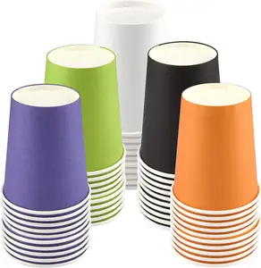 Vasos de papel con impresión personalizada, fabricación de accesorios para fiesta, suministros para barbacoa, vasos de papel Kraft