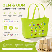 Bolsa de Playa Eva Impermeable, Bolsa de Mano Grande y Ligera para Mujer, Ideal para Piscina, Viajes y Compras