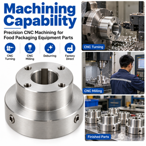 ชิ้นส่วนฮับขับเคลื่อนแบบมีกุญแจทำจากสแตนเลส 303 ผลิตด้วยเครื่อง CNC ตามสั่ง พร้อมการเคลือบผิวแบบพาสซิเวท สำหรับสายการผลิตบรรจุภัณฑ์อาหาร - Product Image 2