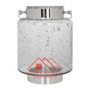 Lanterne à bougie en verre givré avec poignée en métal pour hôtels et restaurants à domicile 2025 Lanternes à bougie au design unique Best-seller - Product Image 2